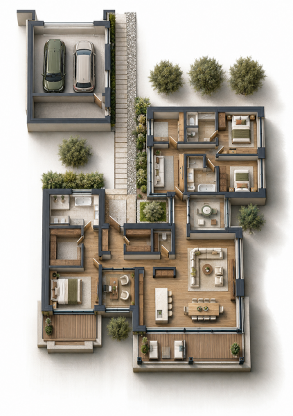 Дом в Forest Village: от планировки до интерьера для вашей семьи
Дом в Forest Village: от планировки до интерьера для вашей семьи